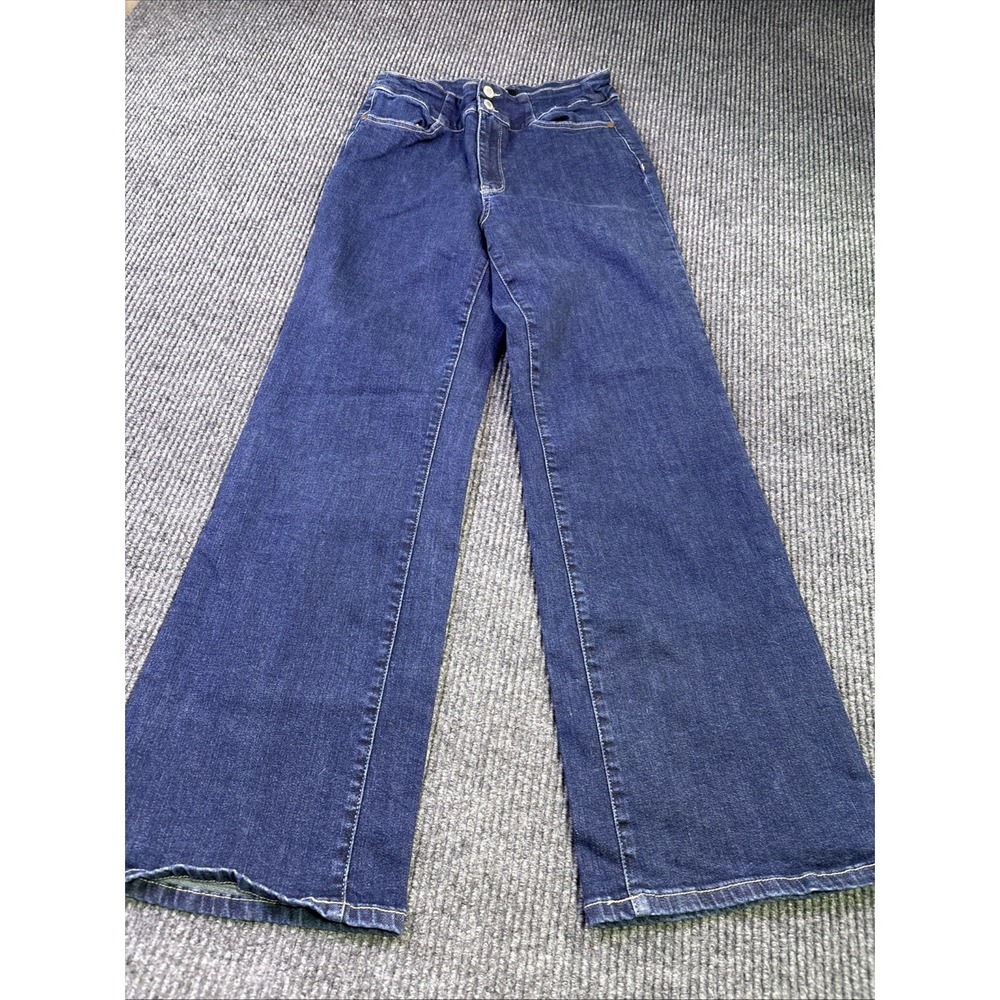 Judy Blue High Rise wide leg Jeans Women's 11/30 Blue Stretch Denim - Picture 2 of 10